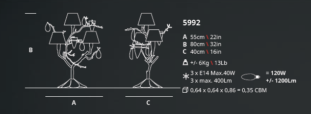 Serip Fascinium 3 Bespoke Table Lamp - London Lighting - 2