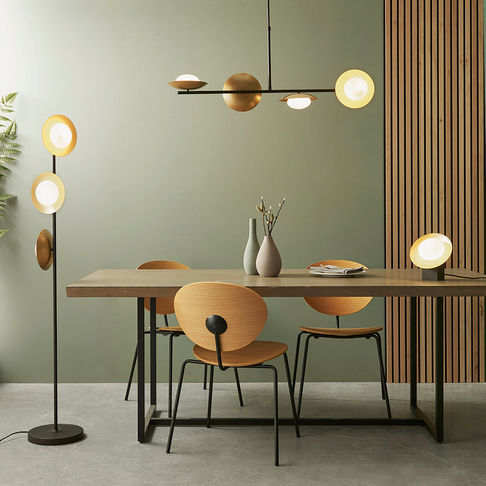 Opal Pebble Four Lamp Semi-Flush Adjustable Ceiling Light - ID 11015