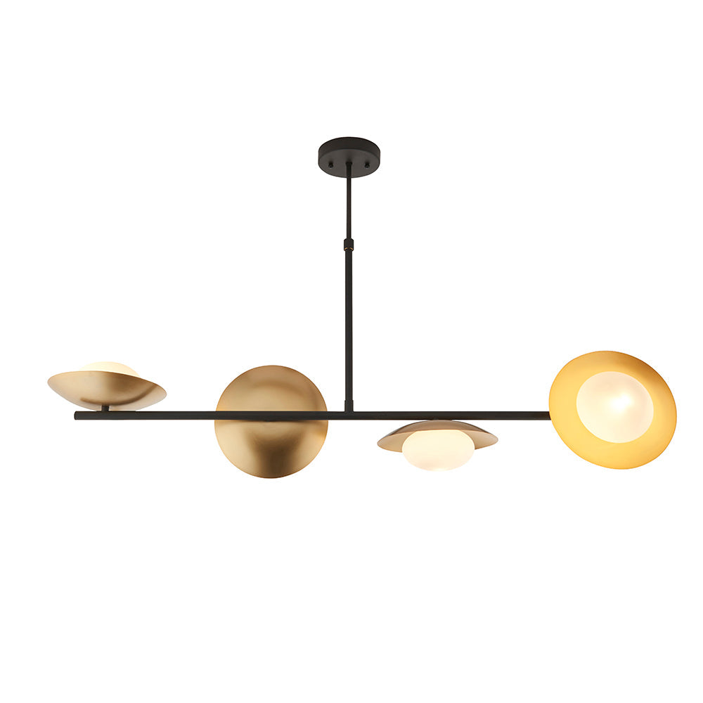 Opal Pebble Four Lamp Semi-Flush Adjustable Ceiling Light - ID 11015