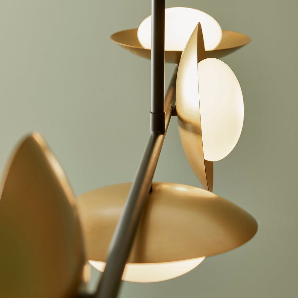 Opal Pebble Four Lamp Semi-Flush Adjustable Ceiling Light - ID 11015