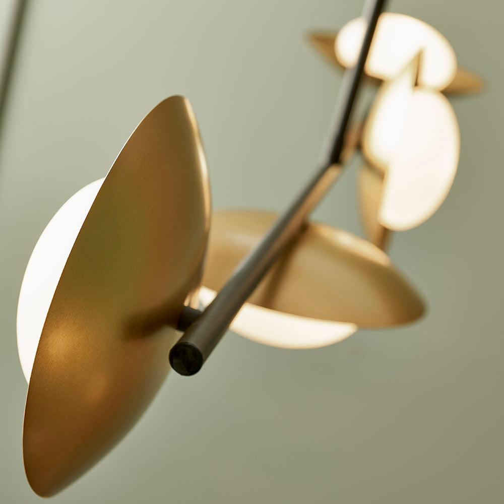 Opal Pebble Four Lamp Semi-Flush Adjustable Ceiling Light - ID 11015