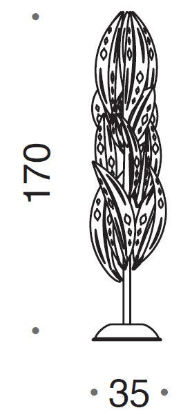 Crystal Palm Floor Lamp