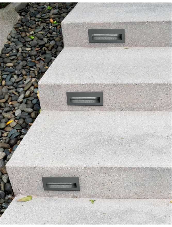 KRY Dark Grey Aluminium Outdoor Step Light - ID 11267