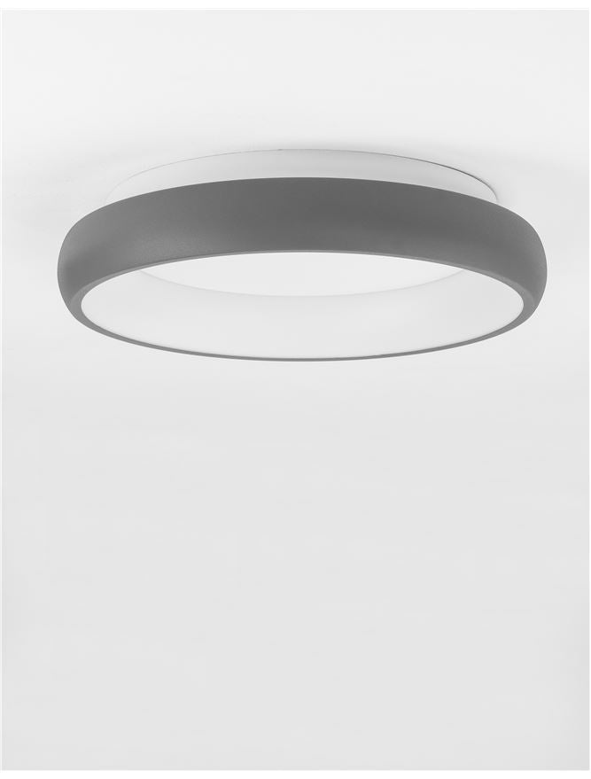 ALB Sandy Grey Aluminium & Acrylic Dimmable Inner Light Ring Flush Small - ID 10388