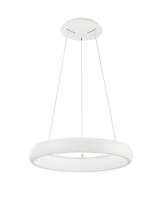 ALB Sandy White Aluminium & Acrylic Dimmable Inner Light Ring Pendant Small - ID 10374