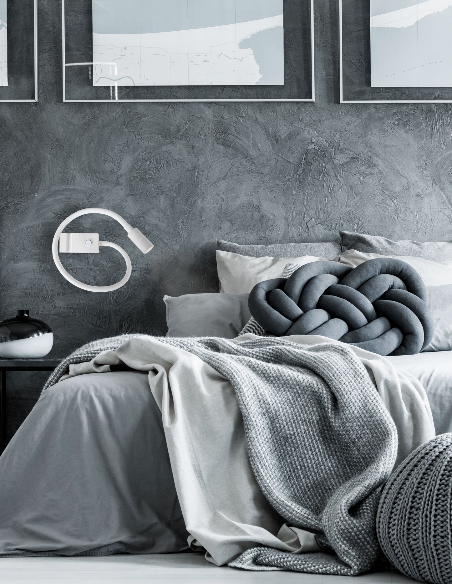 White Flexible LED Bedside Wall Light - ID 8589