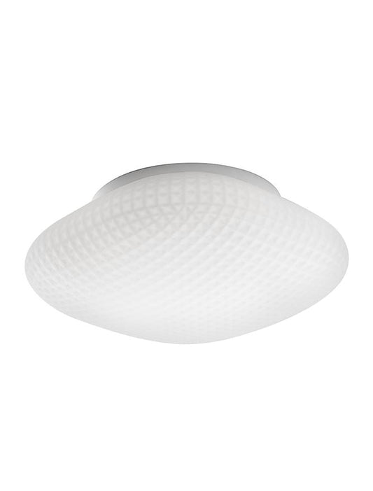 SEN White Glass & White Metal Bathroom Ceiling Light - ID 10903