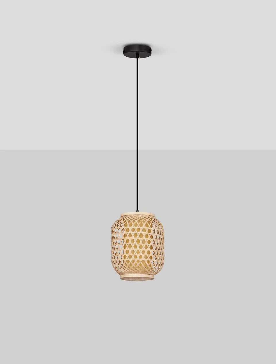 SAM Natural Rattan Small Single Pendant - ID 15022
