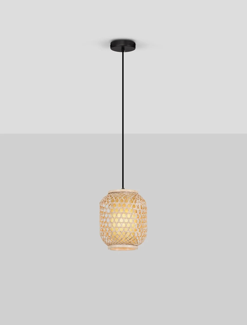 SAM Natural Rattan Small Single Pendant - ID 15022