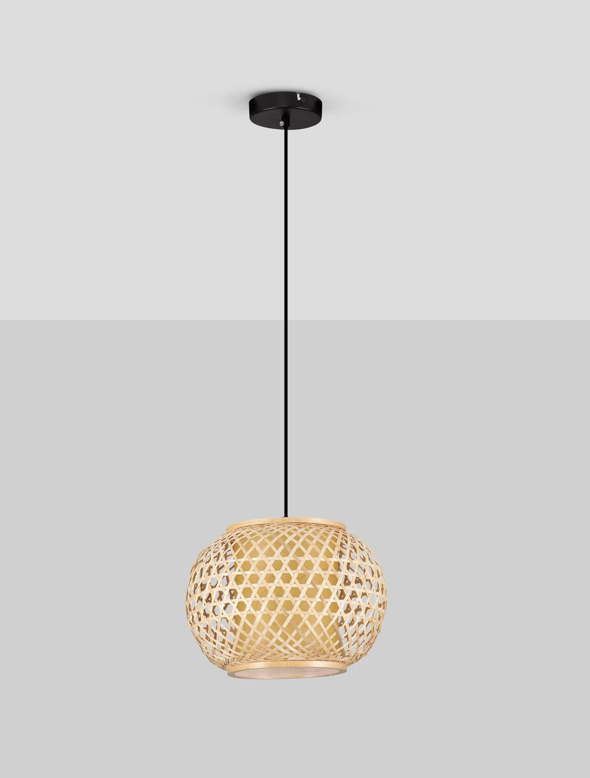 SAM Natural Rattan Large Single Pendant - ID 15024