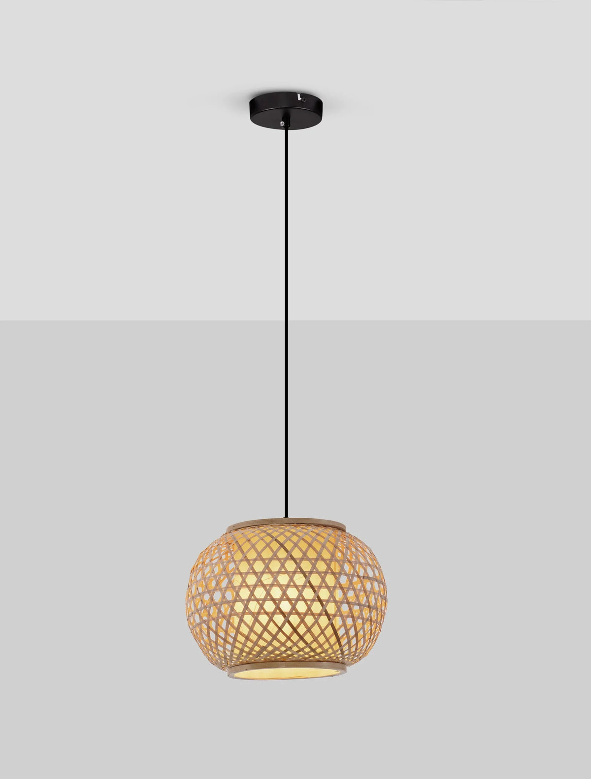 SAM Natural Rattan Large Single Pendant - ID 15024
