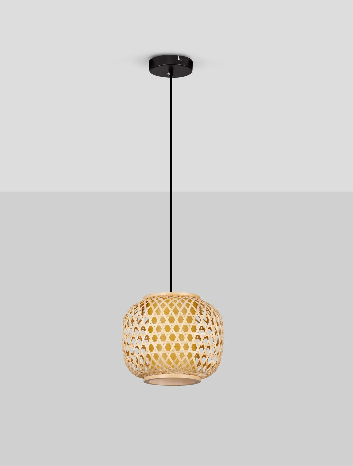 SAM Natural Rattan Medium Single Pendant - ID 15023