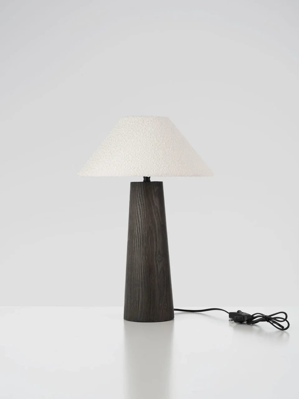 OKU Veneer & Bouclé Fabric Table Lamp - ID 15109