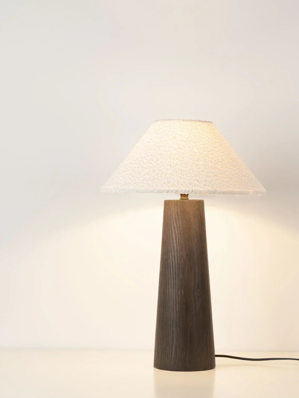 OKU Veneer & Bouclé Fabric Table Lamp - ID 15109