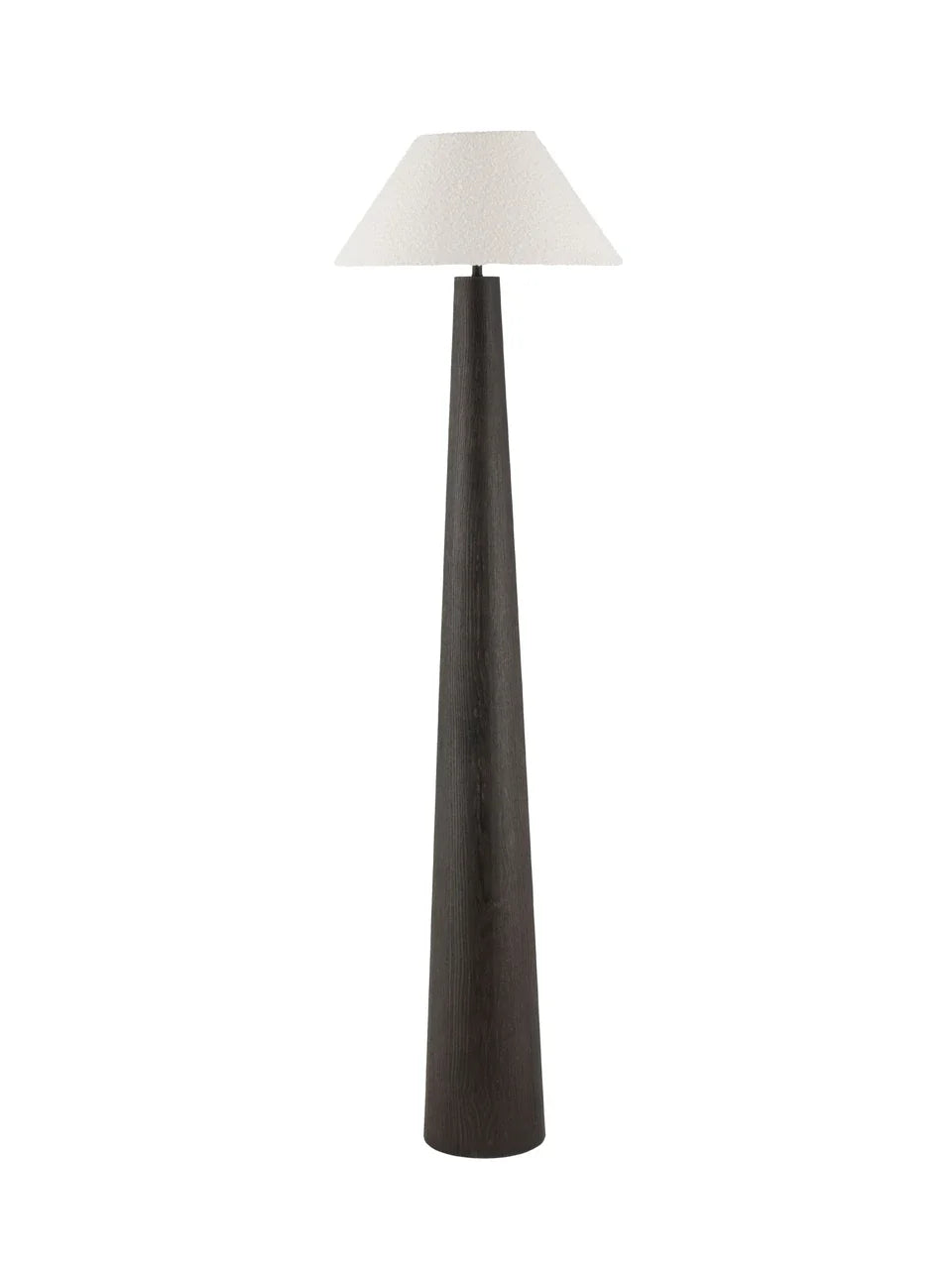 OKU Veneer & Bouclé Fabric Floor Lamp - ID 15110
