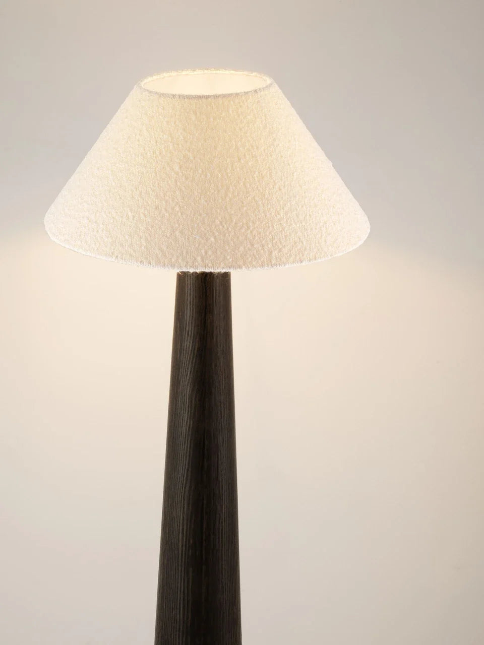 OKU Veneer & Bouclé Fabric Floor Lamp - ID 15110