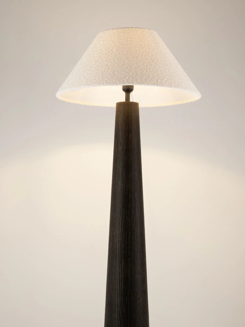 OKU Veneer & Bouclé Fabric Floor Lamp - ID 15110