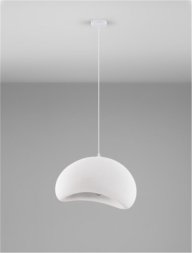 LEF Medium Sandy White Polyurethane & Resin Quaver Pendant - ID 13565