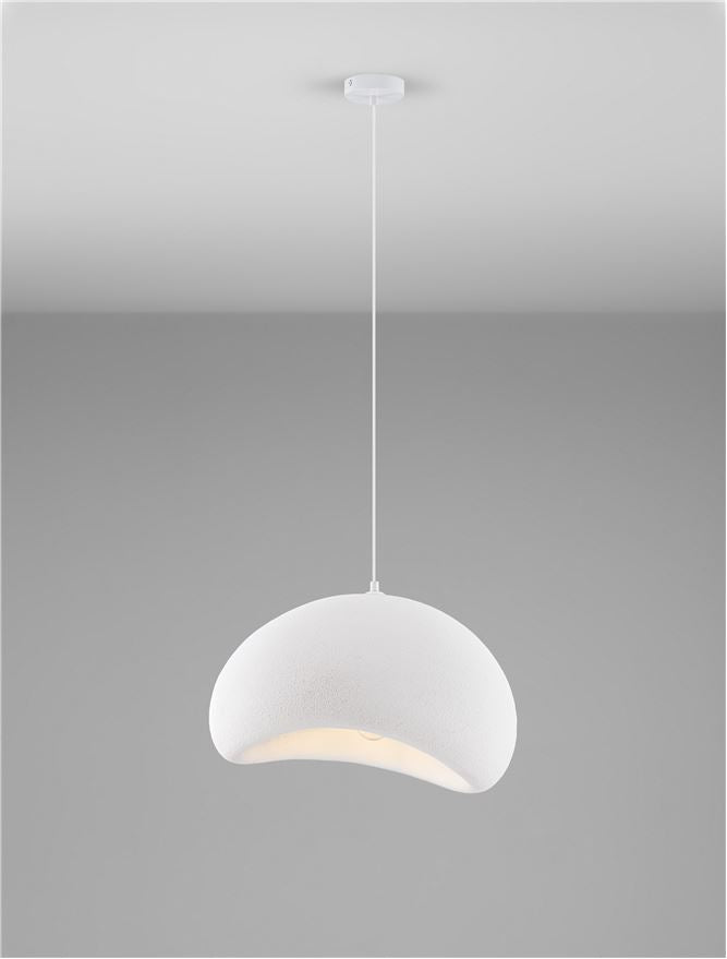 LEF Medium Sandy White Polyurethane & Resin Quaver Pendant - ID 13565