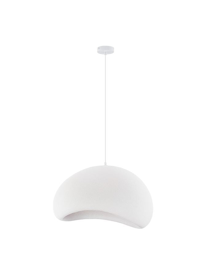 LEF Large Sandy White Polyurethane & Resin Quaver Pendant - ID 13566