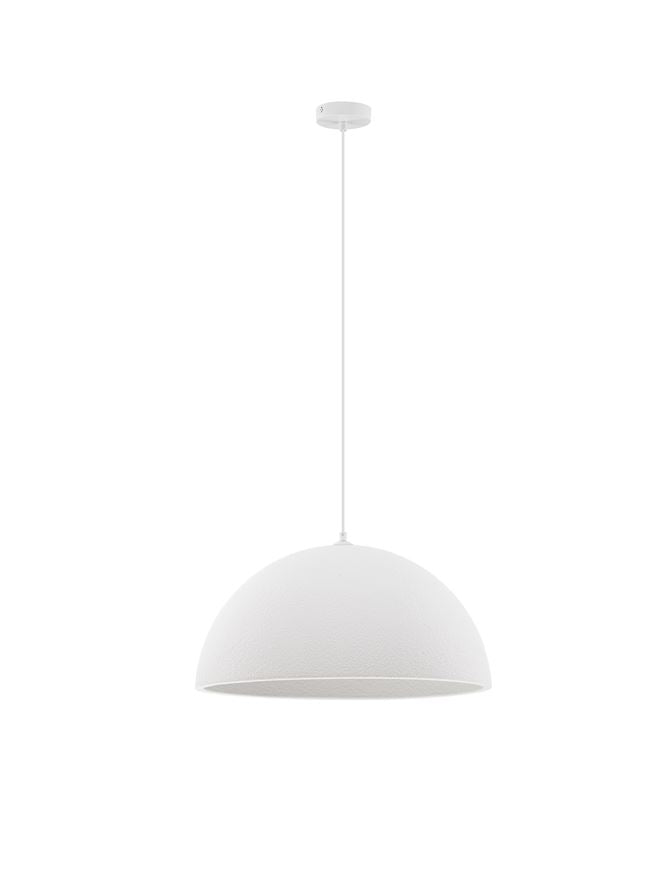 LEF Medium Sandy White Polyurethane & Resin Dome Pendant - ID 13570