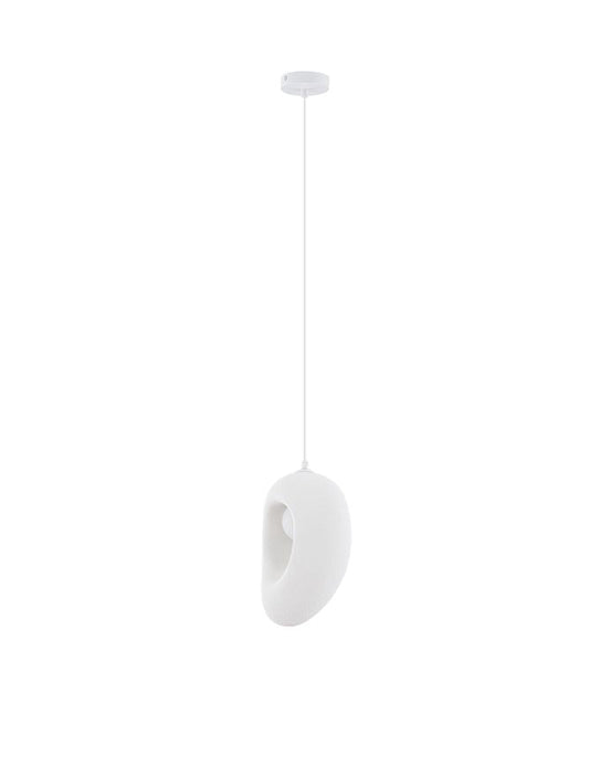 LEF Short Sandy White Polyurethane & Resin Organic From Pendant - ID 13582