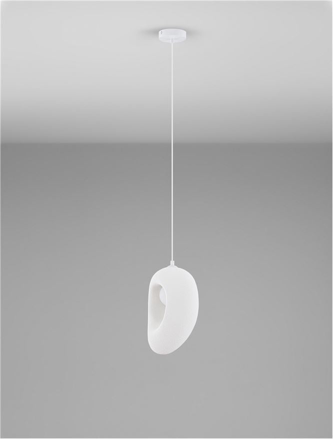 LEF Short Sandy White Polyurethane & Resin Organic From Pendant - ID 13582