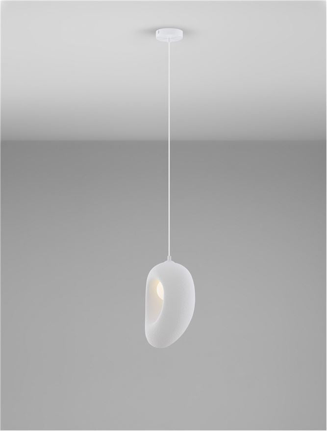LEF Medium Sandy White Polyurethane & Resin Organic From Pendant - ID 13584