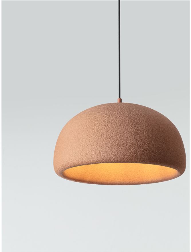 DAV Stone Red Polyurethane Natural Form Medium Pendant - ID 14496