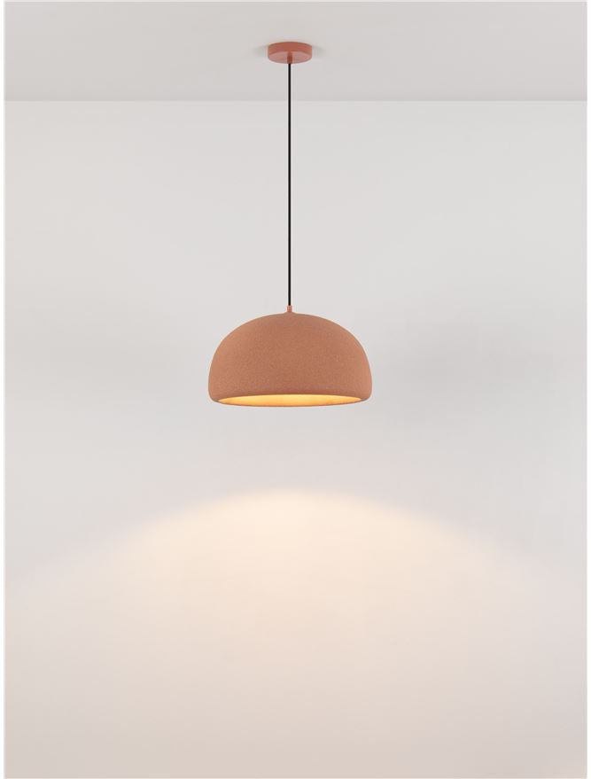 DAV Stone Red Polyurethane Natural Form Medium Pendant - ID 14496