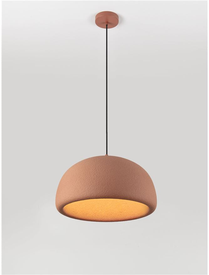 DAV Stone Red Polyurethane Natural Form Medium Pendant - ID 14496