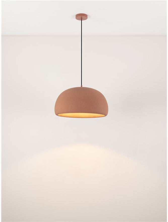 DAV Stone Red Polyurethane Natural Form Large Pendant - ID 14497