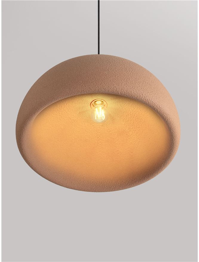 DAV Stone Red Polyurethane Natural Form Large Pendant - ID 14497