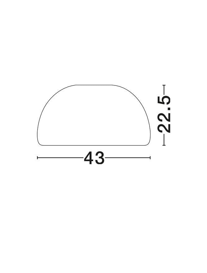 DAV Stone Red Polyurethane Natural Form Medium Semi-Flush Ceiling Light - ID 14499