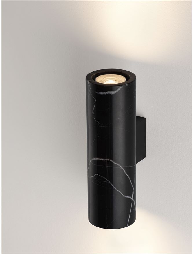OLV Black Marble Up / Down Wall Light - ID 14514