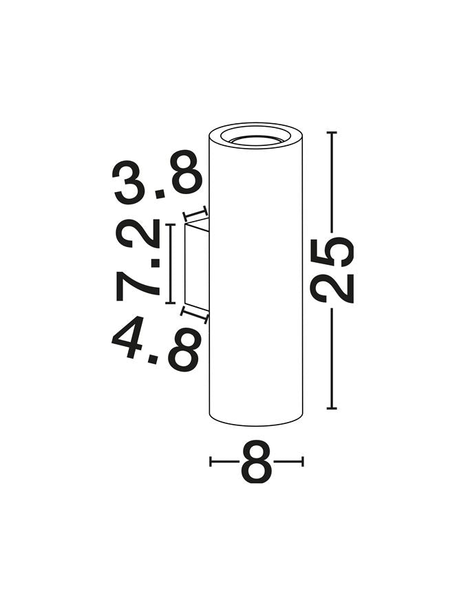 OLV White Marble Up / Down Wall Light - ID 14513