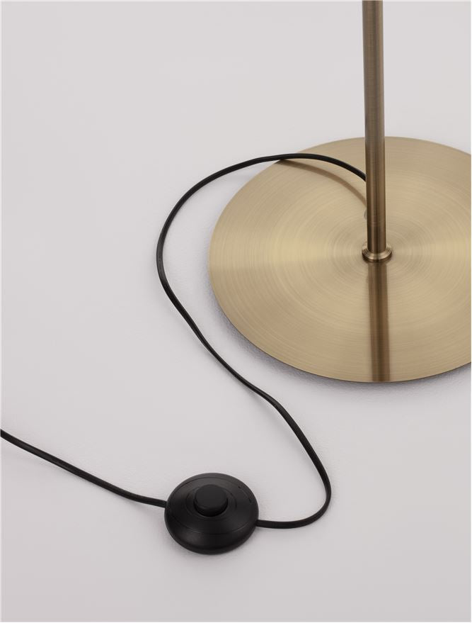 BAL Brass Gold Metal 4 Light Floor Lamp  With Gradient White Glass - ID 12511