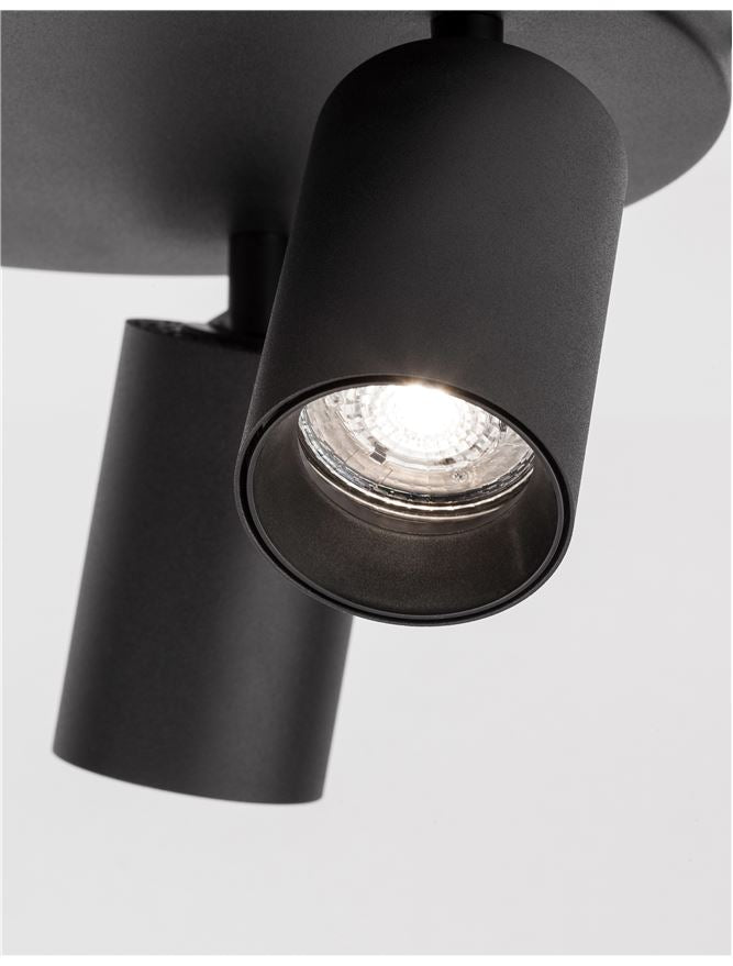 NL Sandy Black Triple Round GU10 spotlight - ID 11162