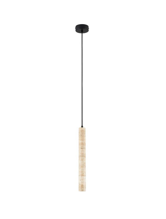 HUL Yellow Travertine & Opal Glass Short Pendant - ID 14104