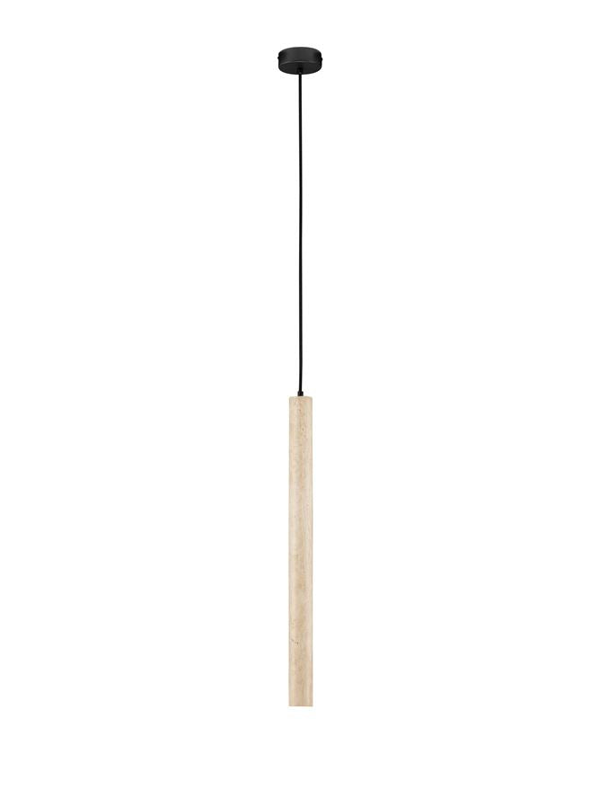 HUL Yellow Travertine & Opal Glass Long Pendant - ID 14105