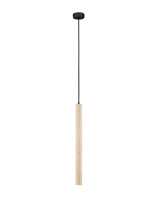 HUL Yellow Travertine & Opal Glass Long Pendant - ID 14105