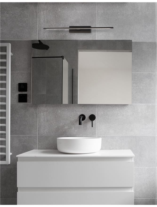 LIV 96cm Black Twin Arm LED Bathroom Wall Light - ID 10984