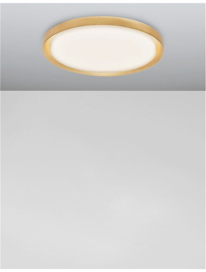 TRO Diffused Gold Leaf Aluminium Large Ceiling Light - ID 10599