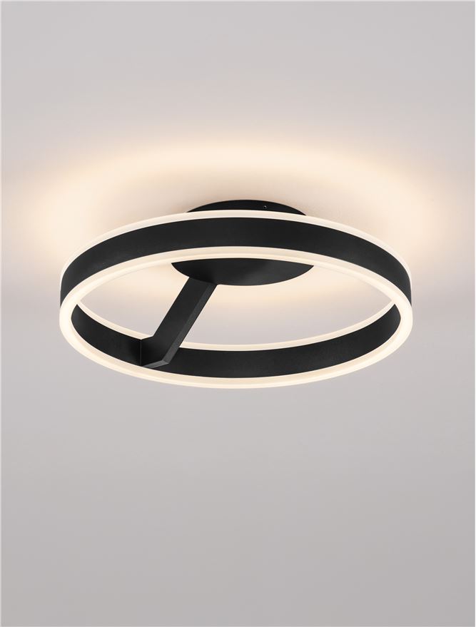 BIA Sandy Black Dual LED Small 40cm Ring Semi-Flush - ID 14405