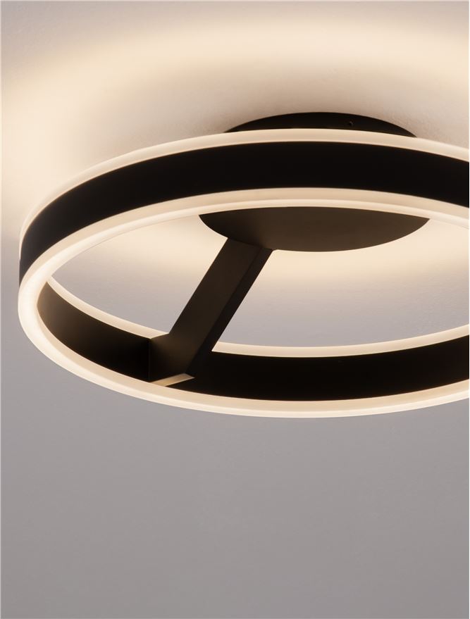 BIA Sandy Black Dual LED Small 40cm Ring Semi-Flush - ID 14405