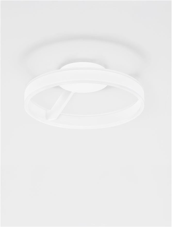 BIA Sandy White Dual LED Small 40cm Ring Semi-Flush - ID 14406