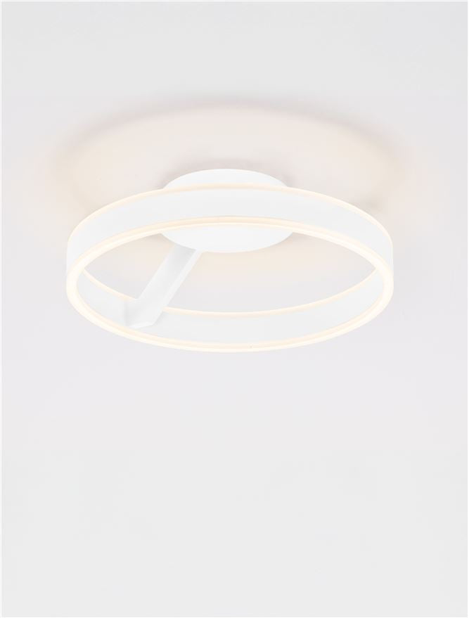 BIA Sandy White Dual LED Small 40cm Ring Semi-Flush - ID 14406