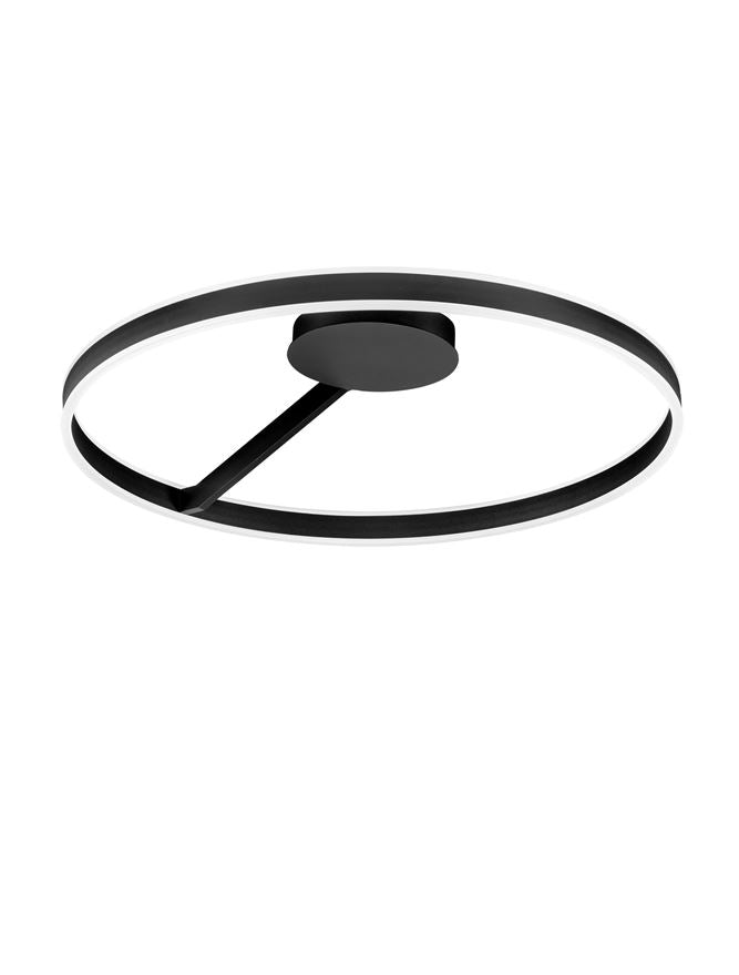 BIA Sandy Black Dual LED Medium 80cm Ring Semi-Flush - ID 14563