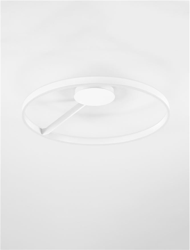 BIA Sandy White Dual LED Medium 80cm Ring Semi-Flush - ID 14564