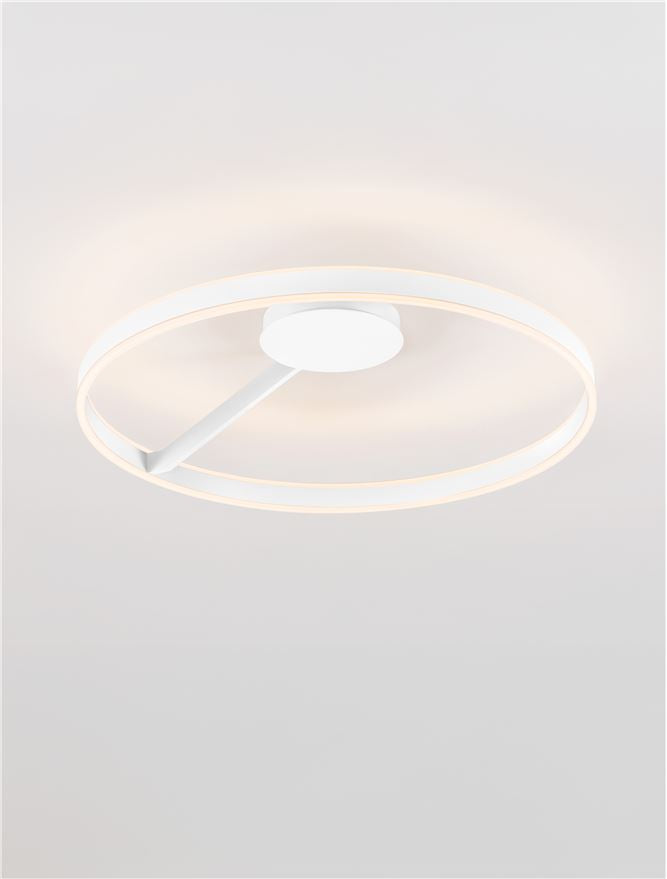 BIA Sandy White Dual LED Medium 80cm Ring Semi-Flush - ID 14564